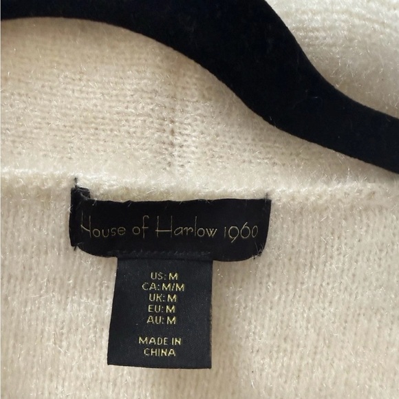 House of Harlow 1960 Shawl Collar Cropped Cardigan Sweater - Picture 3 of 5